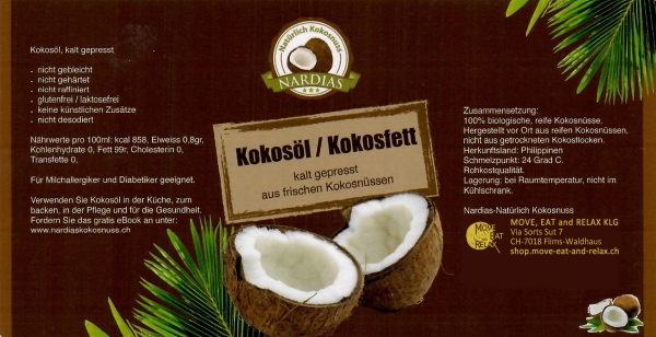 Kokosöl aus Wildsammlung 3.2 Liter Glas
